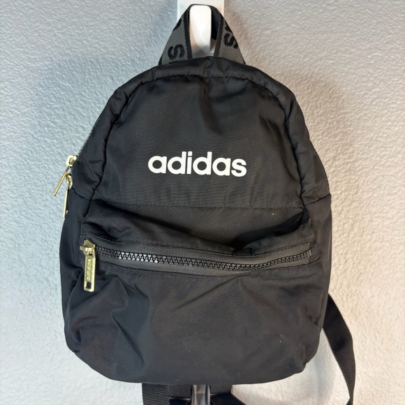 Adidas - Black Logo Mini Backpack - Picture 1 of 9